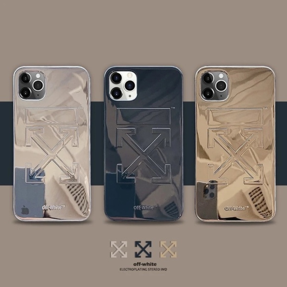 'OFF WHITE' Chrome iPhone XS MAX Case